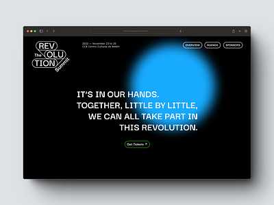 The Revolution Summit branding copywriting design desktop editorial landingpage logo prototyping ui visualidentity website wireframing