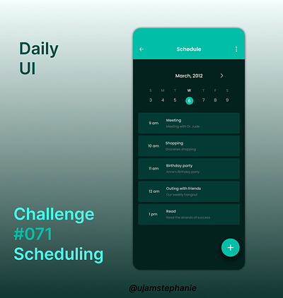 Daily UI Day 71, Scheduling app branding design graphic design ui ux