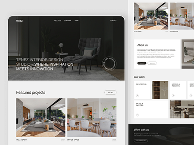 Interior Design Studio – Website Design design identity interior interiordesign logo minimal studio ui ux web website