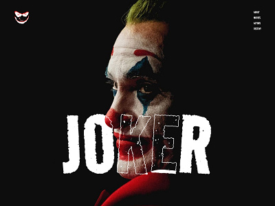 Design concept Joker design concept figma illustration joker landing photoshop uxui design web design