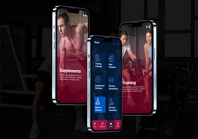 Fitness M obile App app daily ui design fitness mobile app ui design