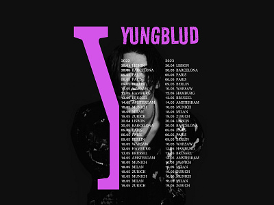 Concert tour poster Yungblud concert tour design concept figma illustration music poster photoshop poster web design yungblud