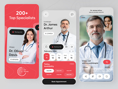 Healthcare service - Mobile app app app design doctor health healthcare healthcare app medical medicine mobile app mobile app design mobile design mobile ui