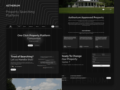 Aetherium AI - Landing Page ai property design design landing page property property ai design ui ux web design website design