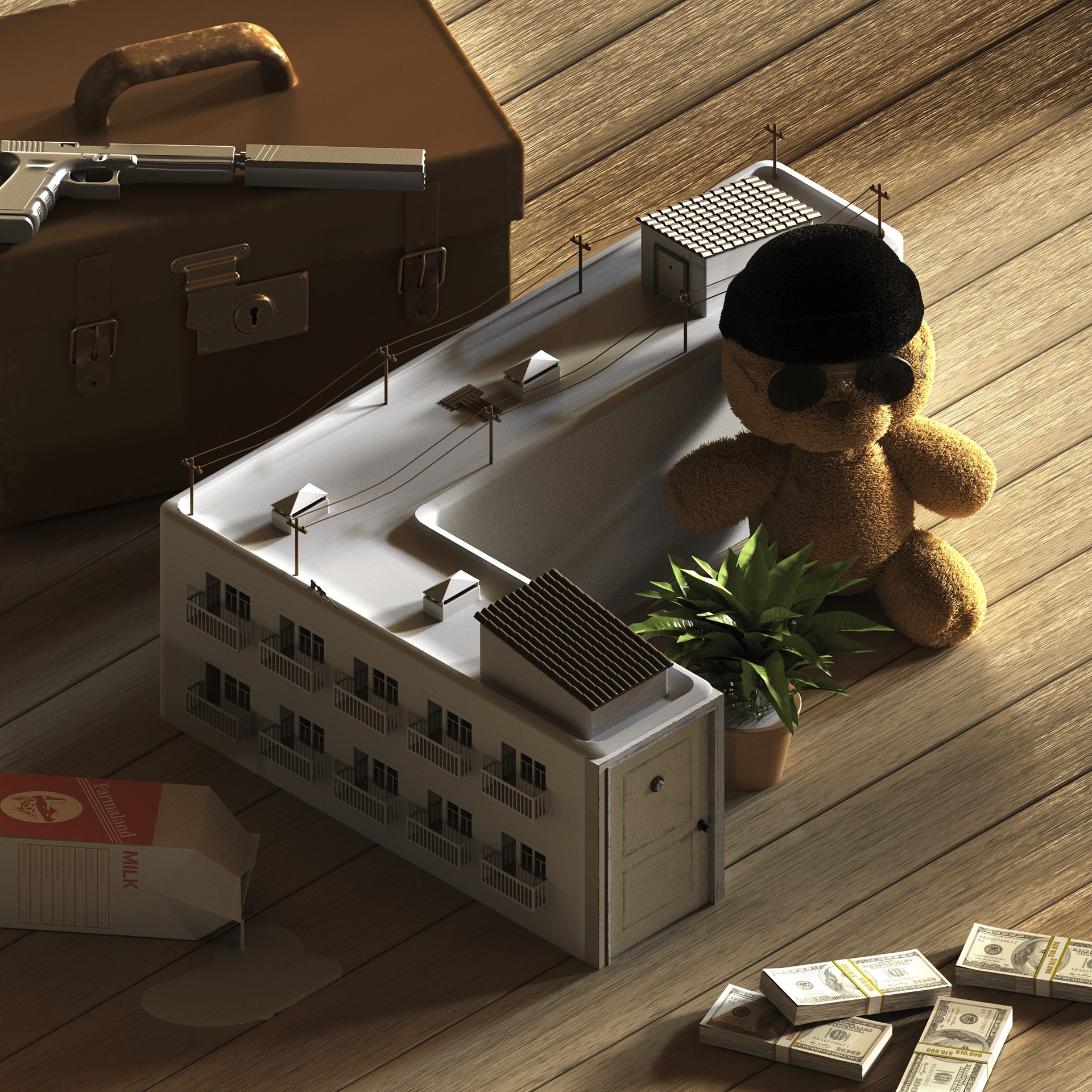 3D Alphabet | Arsentiy Tyrkin 3d alphabet besson cg cinema cinema4d film illustration jeanreno leon movies portman rozov type visualisation wnbl