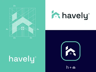 Havely - Real estate housing company logo. branding building logo construction logo corporate creative logo design grid grids home logo house icon house logo icon logo logodesign logotype minimalist logo modern logo property logo real estate logo symbol