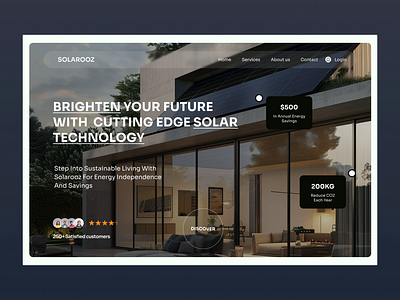 Modern Solar Web Design animation branding design motion graphics ui ux web web design