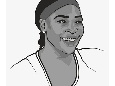 Williams and Federer art design drawing football roger federer serena williams tennis vector wimbledon