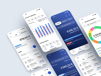 Targt : Budget app overview app budget cash chart data dataviz design digital finance fintech flow mobile money saving spending ui ui design uiux ux vizualisation