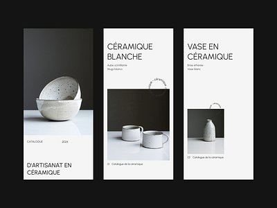 catalogue de la céramique aesthetic branding cases ceramics design designer desktop digital dribble figma graphic design minimalism mobile portfolio ui ux