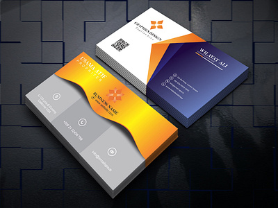 2 Business card diffrent design branding graphic design logo ui