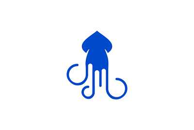 Squid Logo blue cooked logo squid