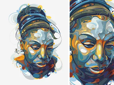 Nina Simone abstract abstractart artsyle colorful design illustration portrait portrait illustration portraiture unique vector vectorart
