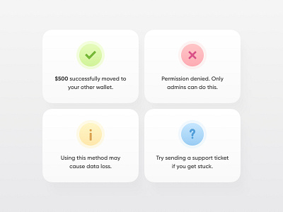 Status Cards cards checkmark colorful danger figma info light magicdesigns magicdesigns.co mason masonwellington pride rainbow saas status success ui warning