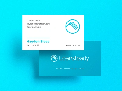 Loansteady Business Card business card graphic design home loan loansteady mortgage lender print design