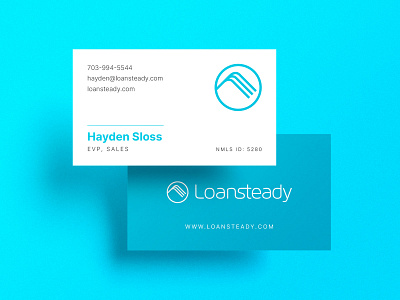 Loansteady Business Card business card graphic design home loan loansteady mortgage lender print design