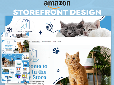Amazon Storefront - Cat Care Products amazon amazonstore amazonstorefront branding graphic design graphicdesign photoshop storefront storefrontdesign