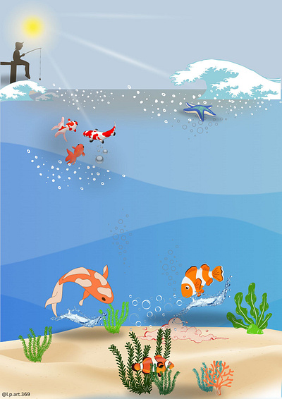 Ocean canva graphic design illustration vector art