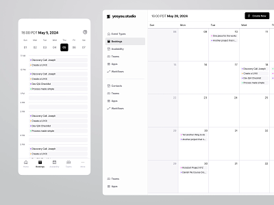 Scheduler App app b2b calendar calendar app clean employee interaction modern product design responsive saas schedule scheduler shift staff scheduling ui ux