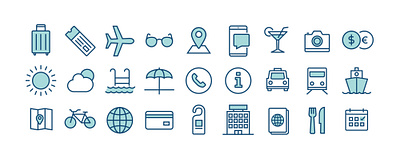 Travel icons grap iconography icons traveicons uidesign visualdesign