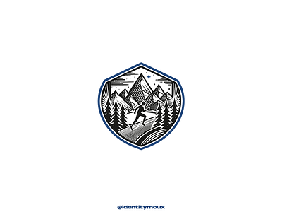 TrailRunner Logo brand branding design forest graphic design illustration logo logofolio patagonia run runner running trailrunning vector