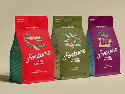 Fortune Coffee Packaging Design branding graphic design illustration logo logo design packaging packaging design