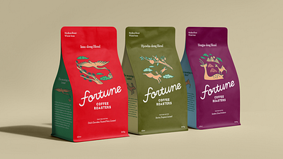 Fortune Coffee Packaging Design branding graphic design illustration logo logo design packaging packaging design