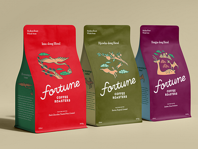 Fortune Coffee Packaging Design branding graphic design illustration logo logo design packaging packaging design