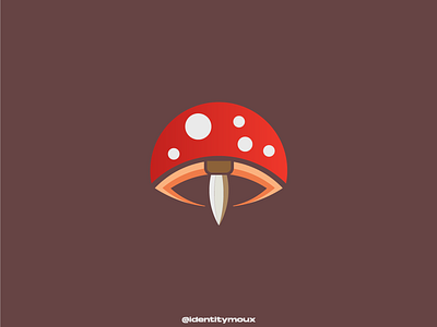 Modern Minimalist Mushroom Brush Logo art brand branding brush design graphic design illustration logo logofolio minimalist modern mushroom vector