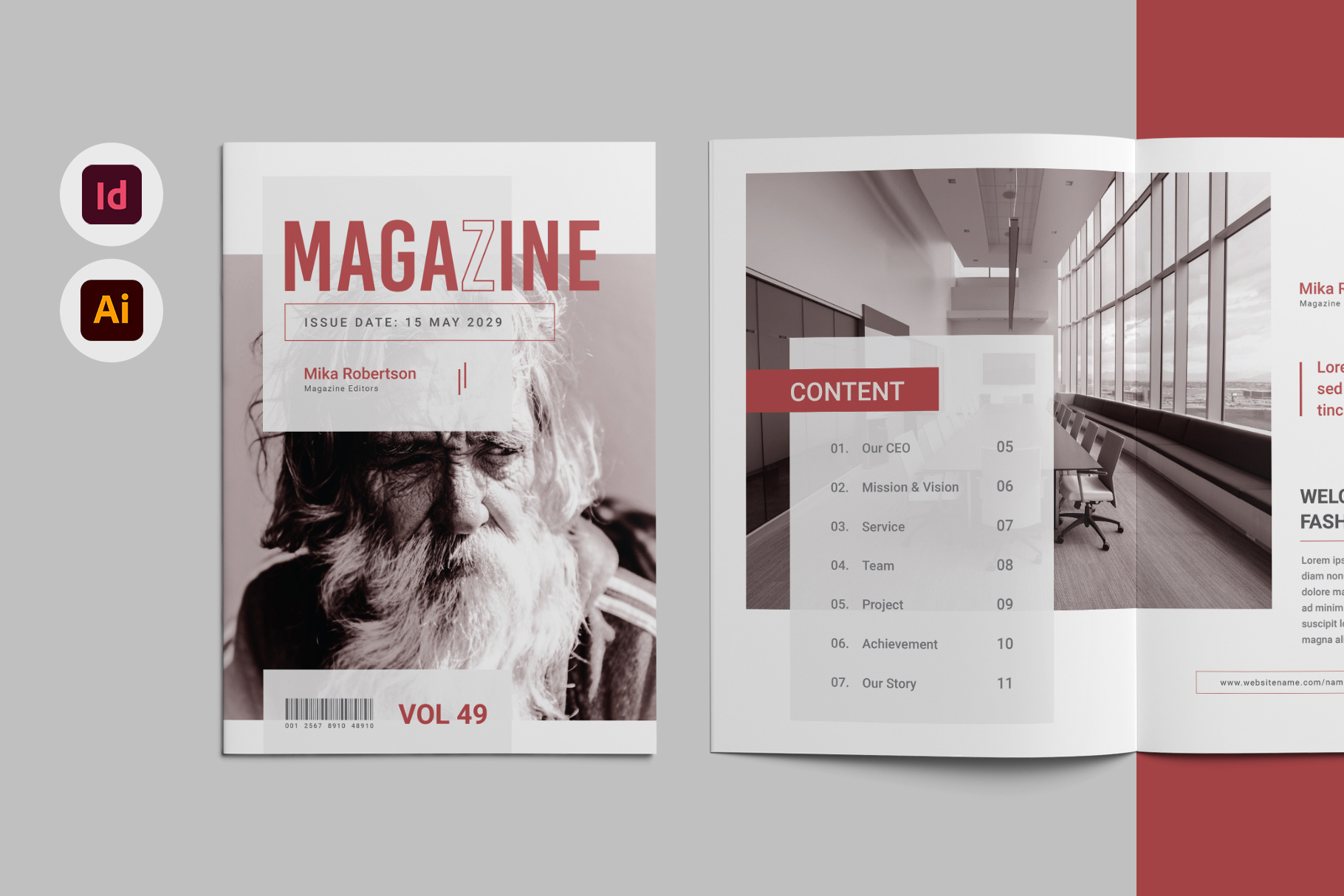 Magazine Template newsletter