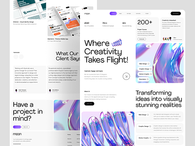 Moon - Creative Agency Landing Page agency agency landing page business design digital agency landing page marketing ui ui design web web design website website design