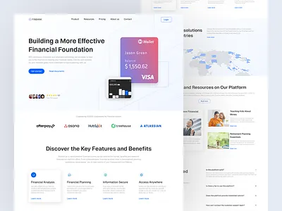 FINBANK - Financial Landing Page design finance financial landing page money ui ui design ux web design