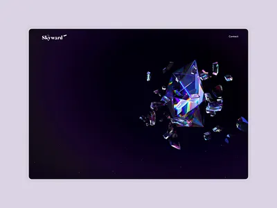 Skyward Splash 3d agency animation cinema 4d homepage web design