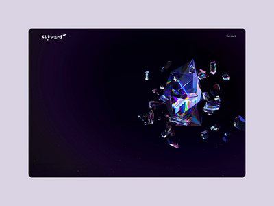 Skyward Splash 3d agency animation cinema 4d homepage web design