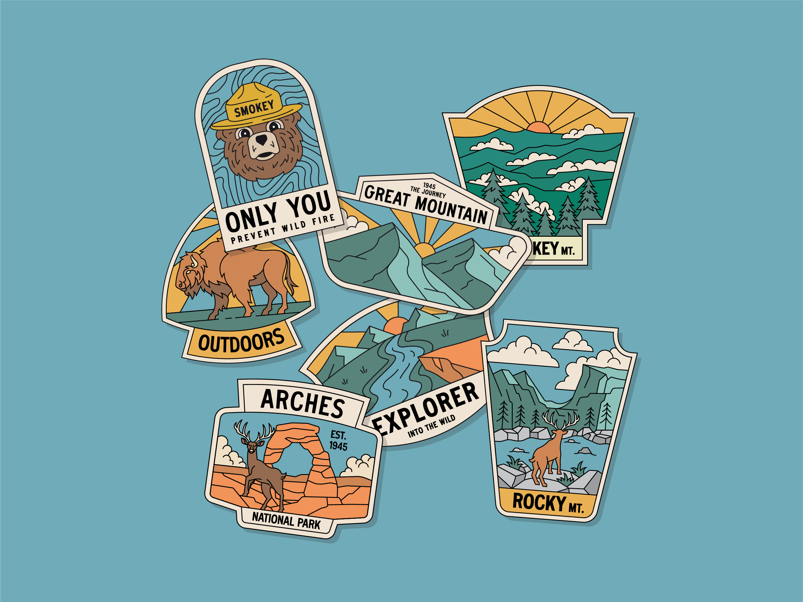 Example of Patches   Badge   Sticker Package