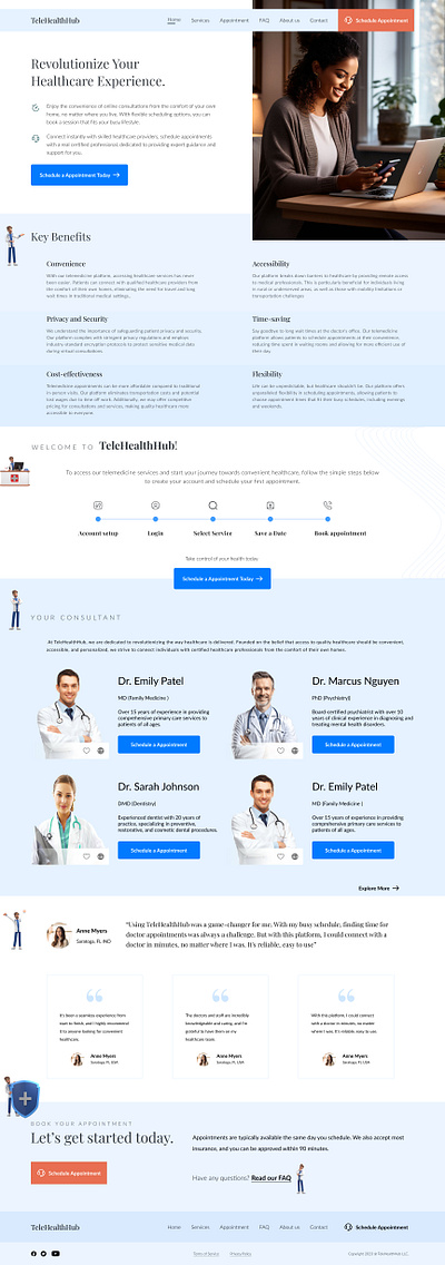 User-Centric Telemedicine Platform: UI/UX Design design figma landing page telemedcine webpage ui uiux ux ux research