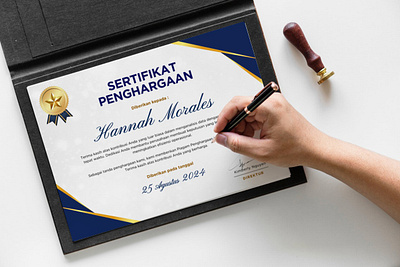 Certificate Achivement of Analis Data achivement branding canva canvatemplate certificate design design graphic v designer graphic graphic design illustration