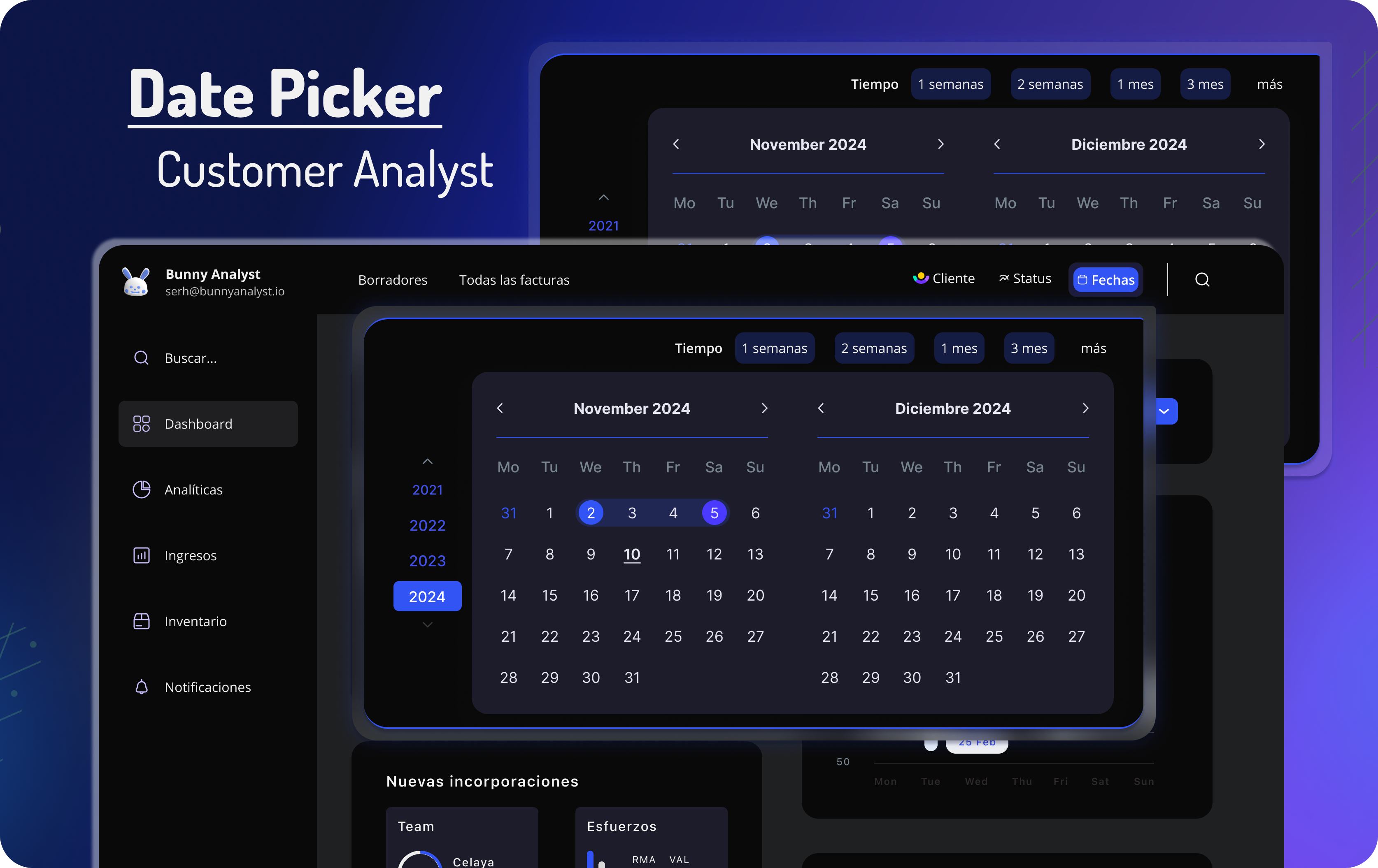Date picker calendar customer dark mode dashboard date date picker figma first mobile menu motion ui prototyping selector sidebar ui ui designer user centered design ux web mobile