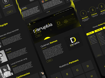 Disruptia Landing page | Marketing black landing landing page marketing ui ux website yellow