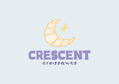 Food Truck Logo "Crescent Croissants" branding dailylogochallenge design graphic design illustration logo typography vector