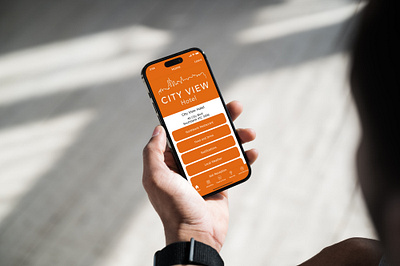 Hinfo Demo - City View Hotel on iPhone 14 Pro app demo design digital hotel compendium hotel mobile mobile app smartphone ui