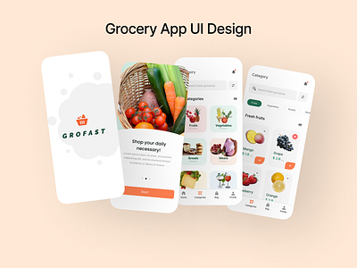 Grocery App | UI/UI Design app branding design graphic design ui ux
