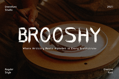 Brooshy - Brush Handwritten Font branding brush design font handwritten logo modern typeface typography