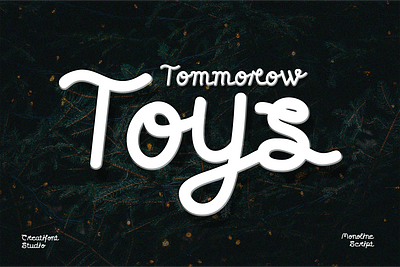 Tomorrow Toys - Script Font branding design font logo modern script typeface typography