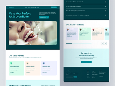 Dental healthcare landing page dental dental website doctor healthcare landing page medical ui web webdesign website webtemplate