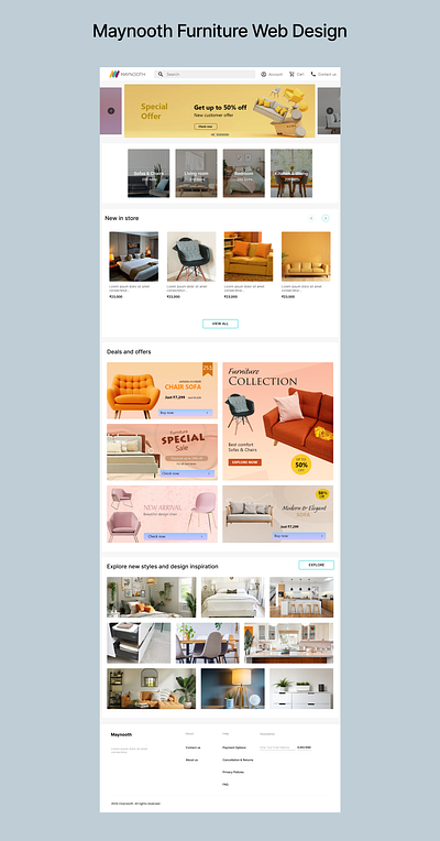 Maynooth Furniture - Web Design app branding design graphic design typography ui ux