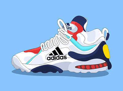 adidas Sneaker Illustration 🤠 2d adidas branding illustration sneaker