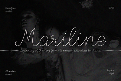Mariline - Script Monoline Font branding design font logo modern monoline script typeface typography