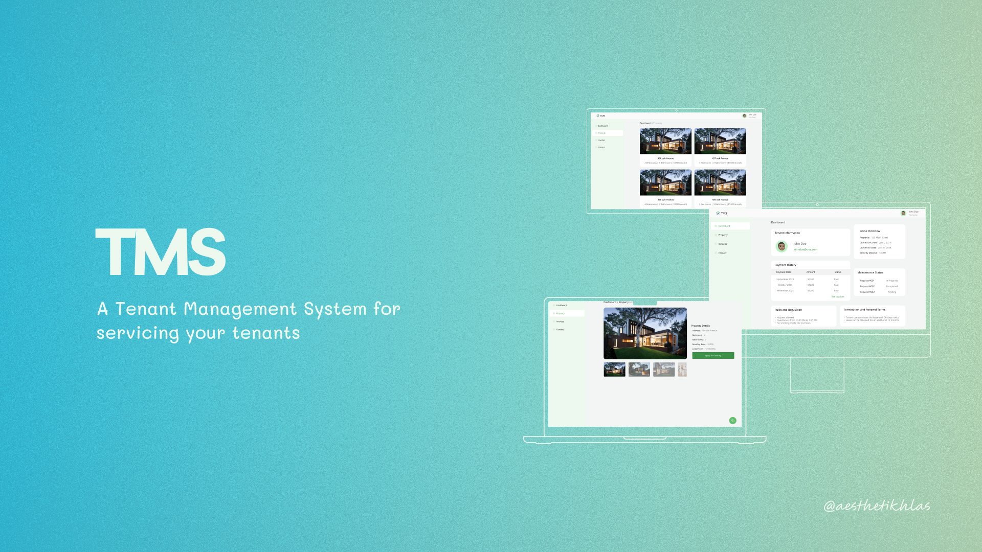 A Tenant Management System for servicing your tenants branding creative showcase dashboard design saas tenant management ui ux web application