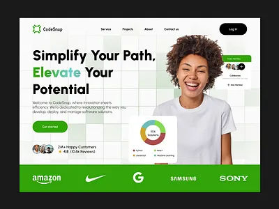 Codesnap Saas Web Design figma graphic design ui uidesign uiux